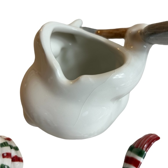 Fitz And Floyd Sugar Bowl The Flurries Snowman Christmas Table Decor Holiday - Picture 7 of 9